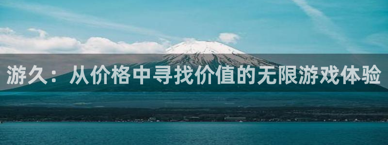 db电竞官网注册方法是什么软件：游久：从价格中寻找价值的无限游戏体验